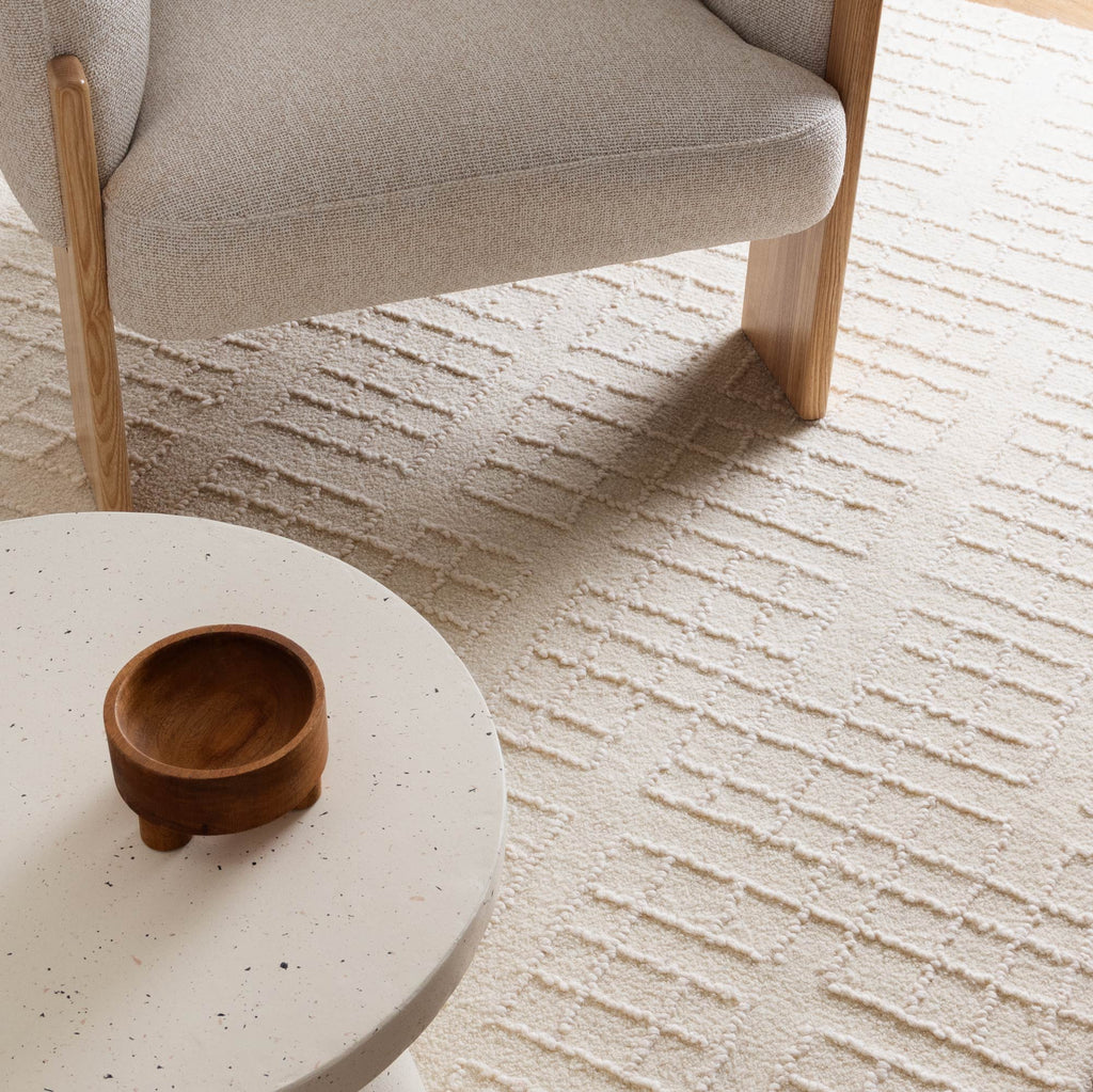 Able Ivory Knitted Wool RugABAS160IVORRugtastic
