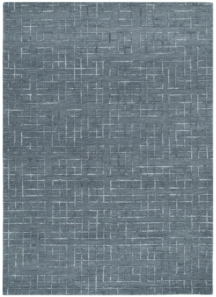 Able Steel Blue Knitted Wool RugABAS160STEELRugtastic