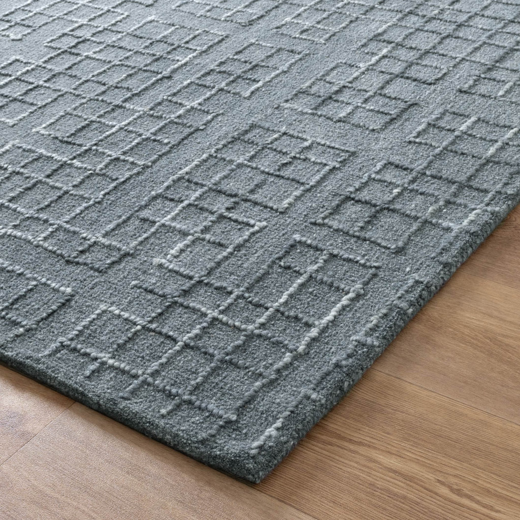 Able Steel Blue Knitted Wool RugABAS160STEELRugtastic