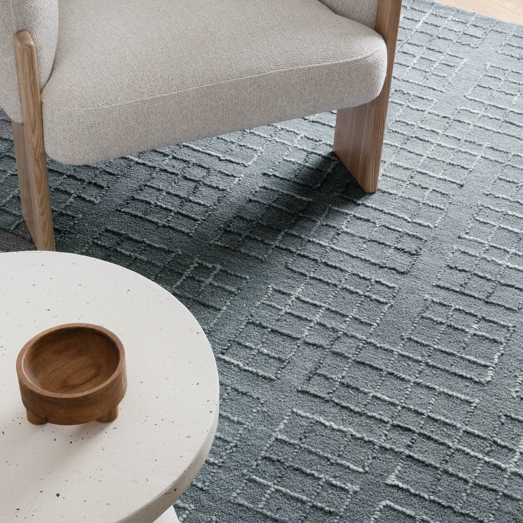 Able Steel Blue Knitted Wool RugABAS160STEELRugtastic