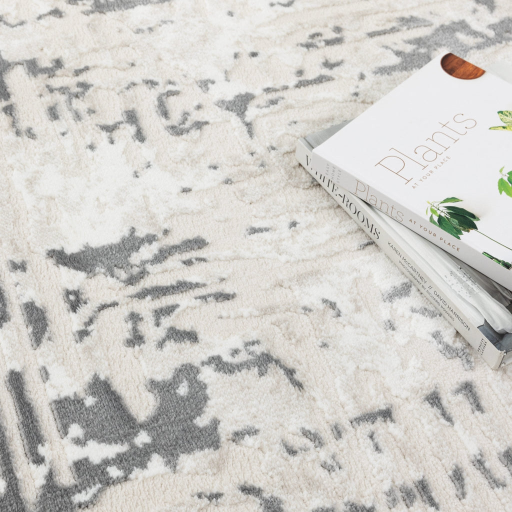 Amrita Contemporary Cream Grey Rug - AMAL02AMAL16002Rugtastic