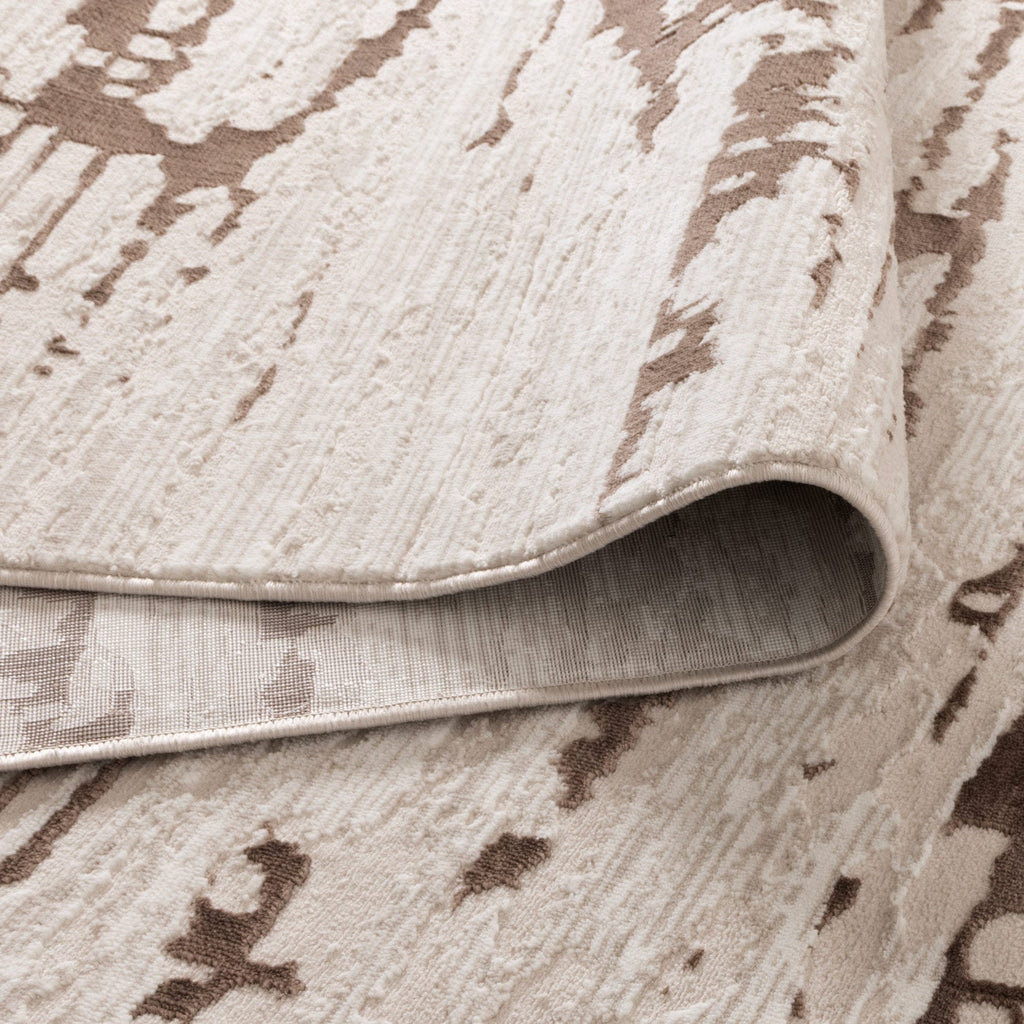Amrita Modern Abstract Cream Brown Rug - AMAL01AMAL16001Rugtastic