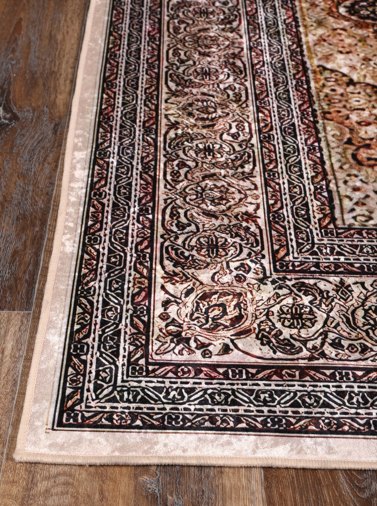 Angelo Medallion Gold Non - Slip Rug - ANGE11ANGE12011Rugtastic