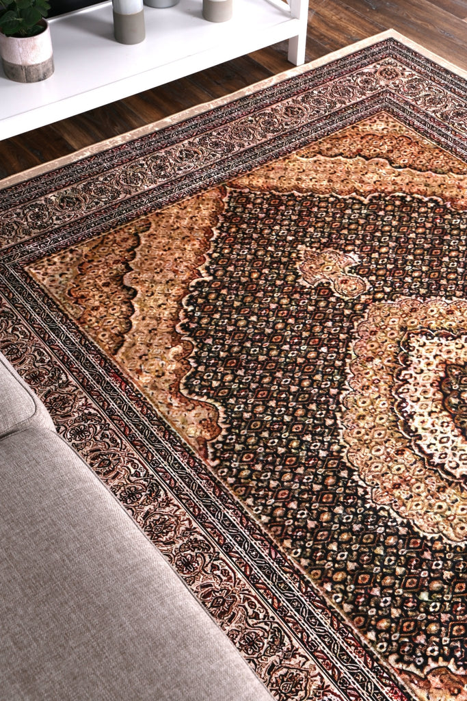 Angelo Medallion Gold Non - Slip Rug - ANGE11ANGE12011Rugtastic