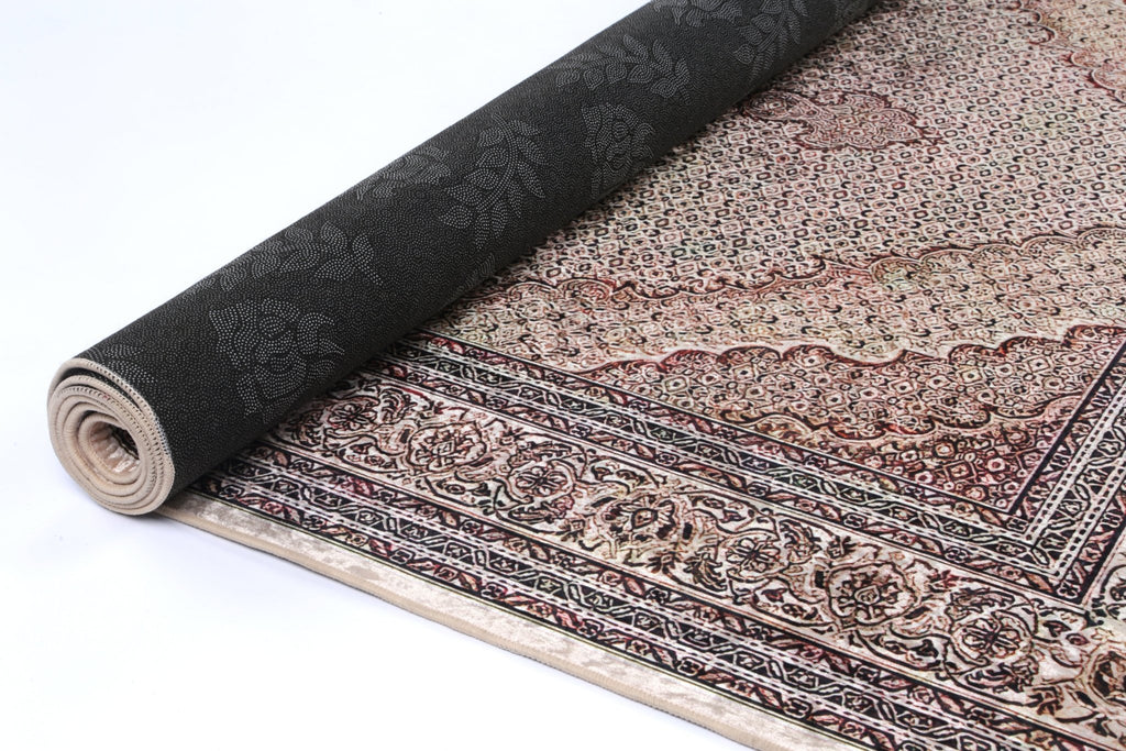 Angelo Medallion Red Non - Slip Rug - ANGE04ANGE12004Rugtastic