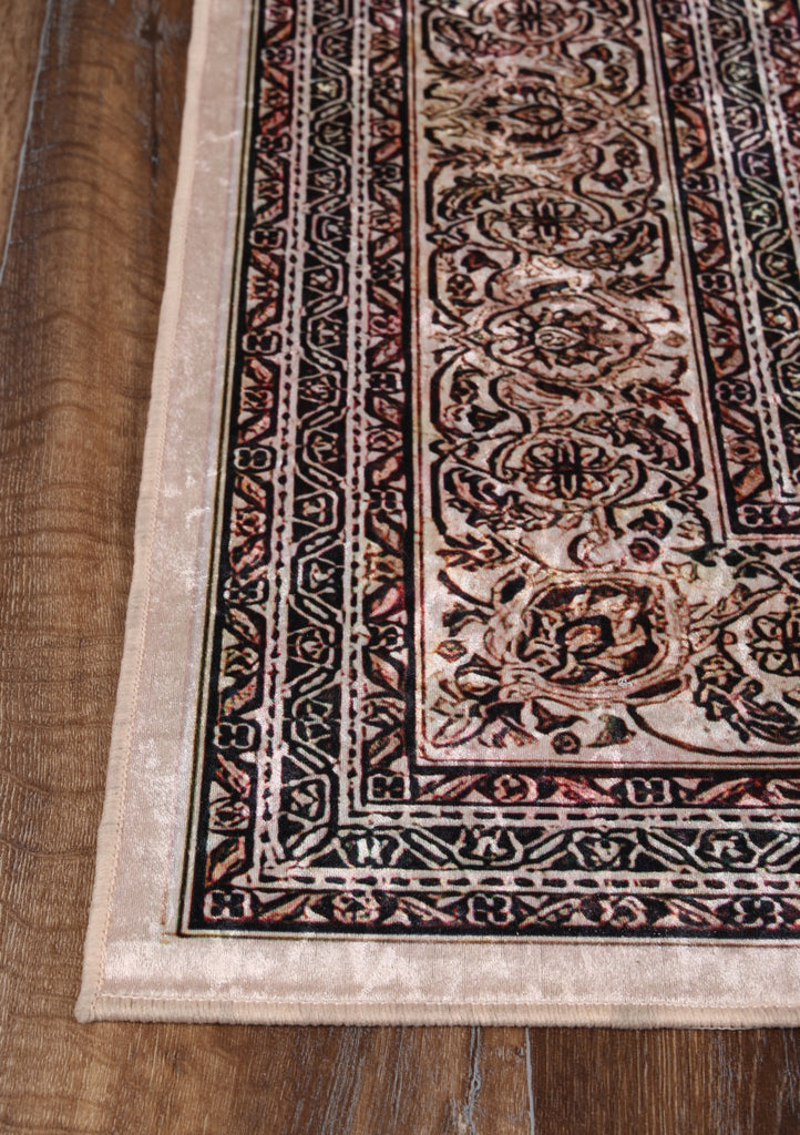Angelo Medallion Red Non - Slip Rug - ANGE04ANGE12004Rugtastic