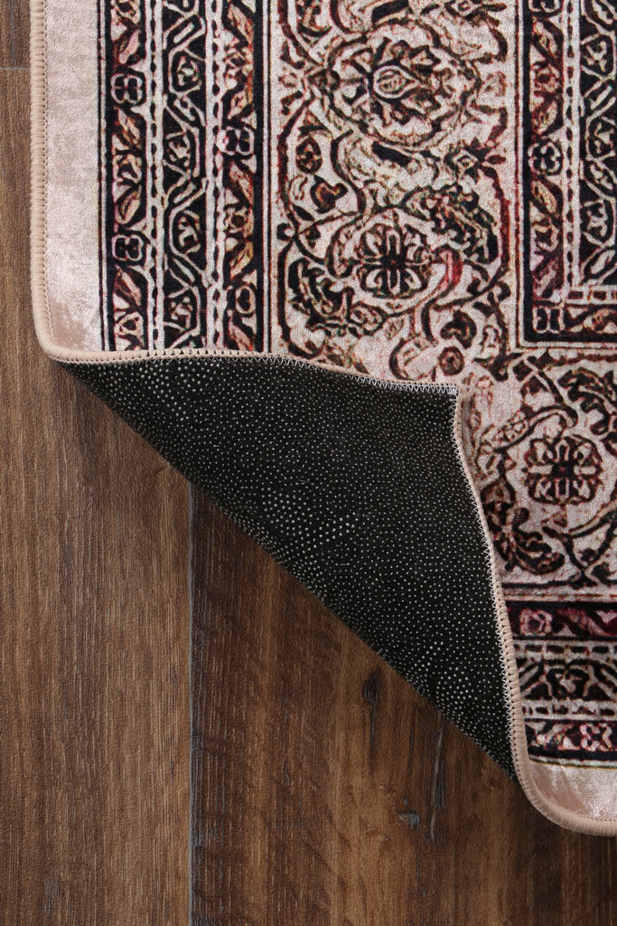 Angelo Medallion Red Non - Slip Rug - ANGE04ANGE12004Rugtastic