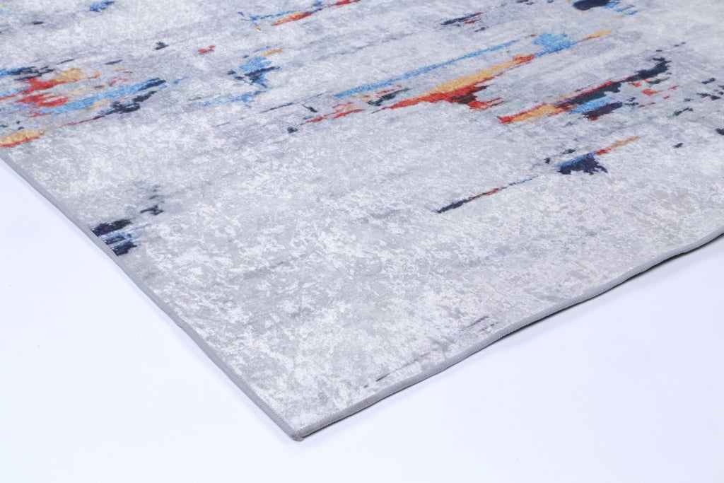 Angelo Painting Grey Multi Non - Slip Rug - ANGE08ANGE12008Rugtastic
