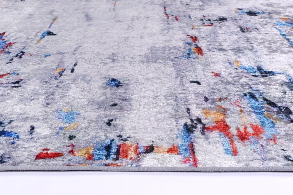 Angelo Painting Grey Multi Non - Slip Rug - ANGE08ANGE12008Rugtastic