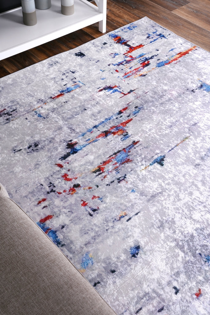 Angelo Painting Grey Multi Non - Slip Rug - ANGE08ANGE12008Rugtastic