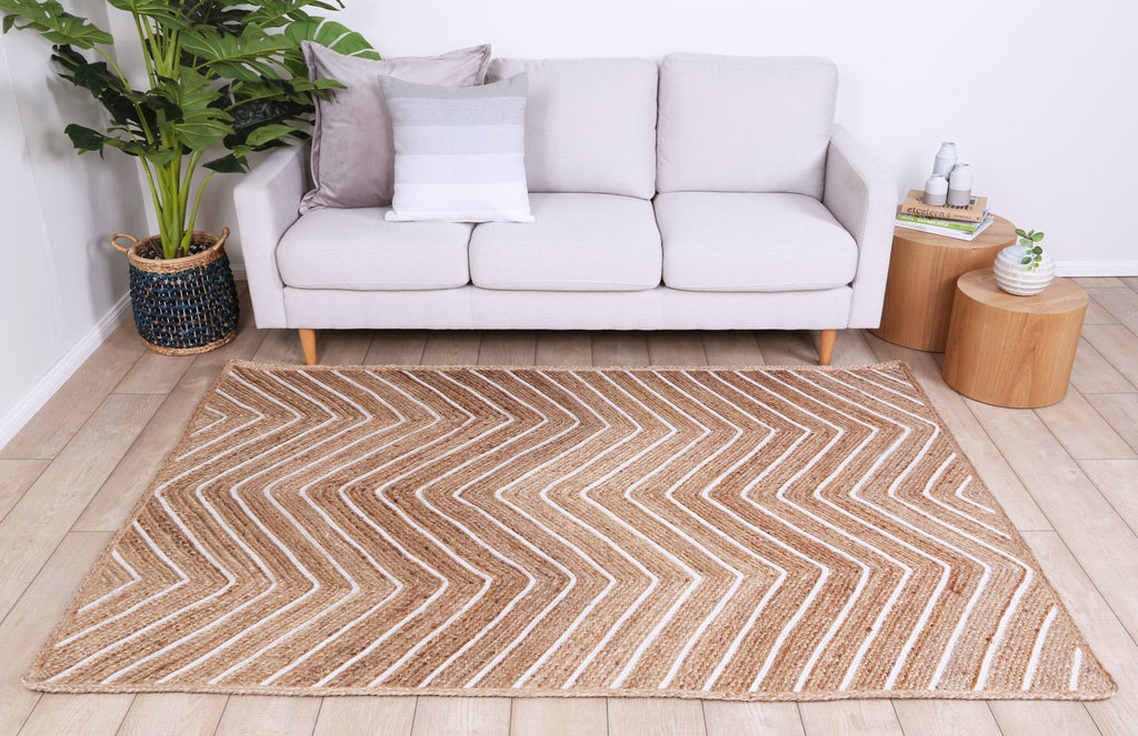 Artwell Beige Chevron RugARTI150CHEVNATURugtastic