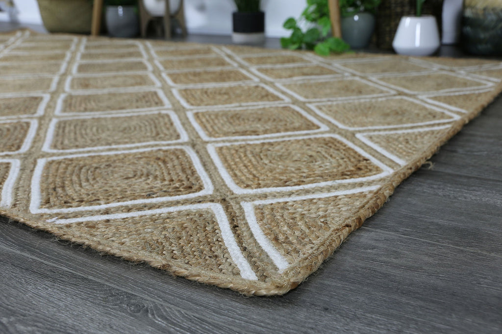 Artwell Beige Parquetry RugARTI190PARQNATURugtastic