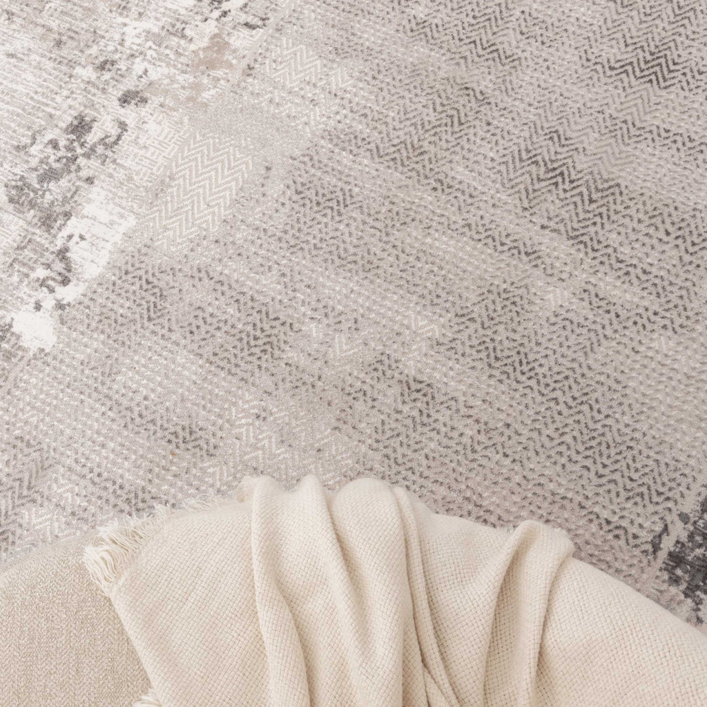 Atlas Distressed Border Beige Grey Rug - AT04ATIN160AT04Rugtastic