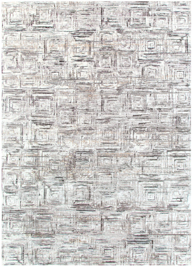 Atlas Distressed Geo Squares Grey Rug - AT03ATIN160AT03Rugtastic