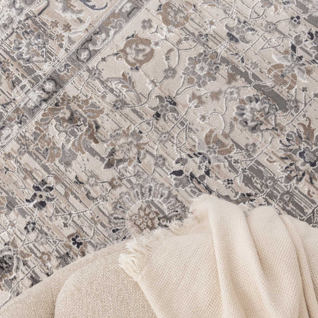 Atlas Distressed Transitional Beige Grey Rug - AT05ATIN160AT05Rugtastic