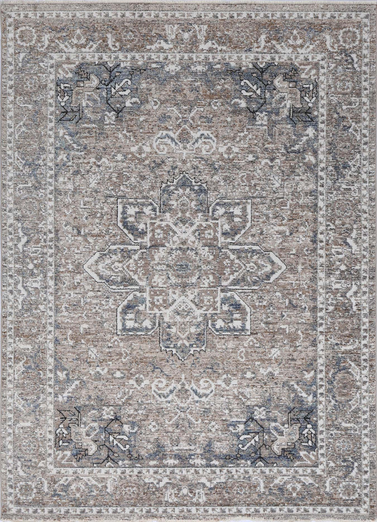 Balti Virginia Medallion Transitional Ash RugBALT120B07Rugtastic