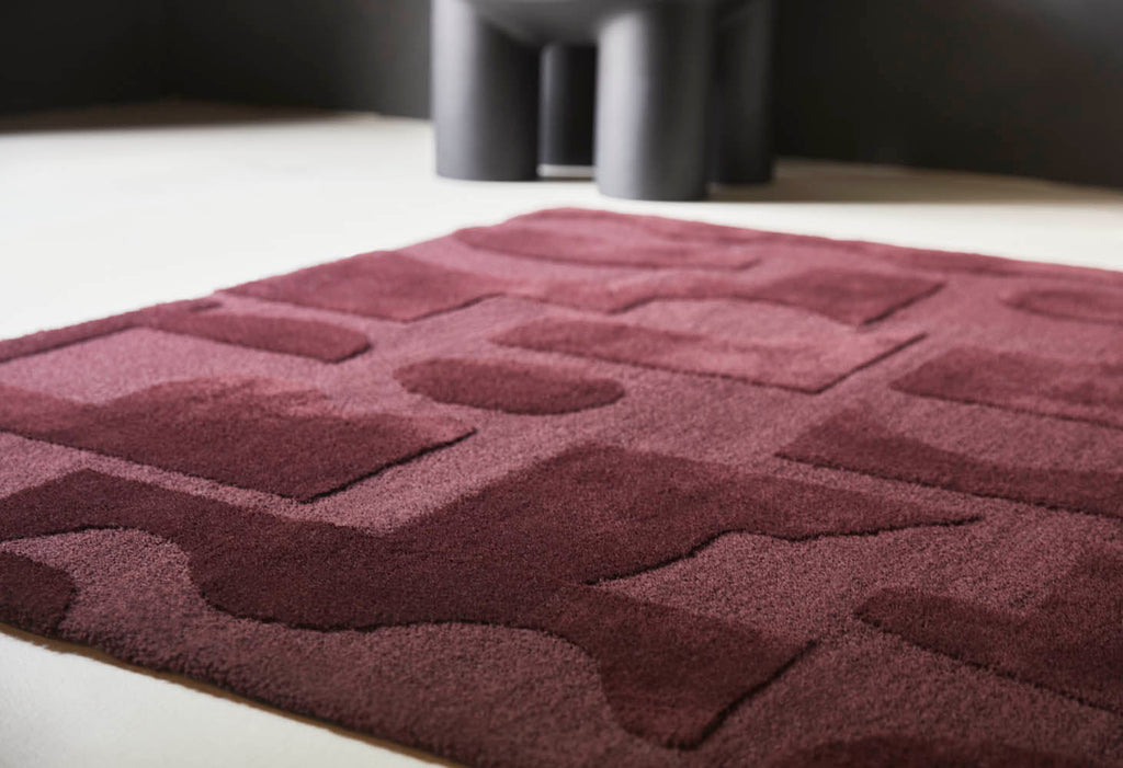 B&C Twinset Mural Burgundy 121100BC - TWI - 121100 - 200X140Rugtastic