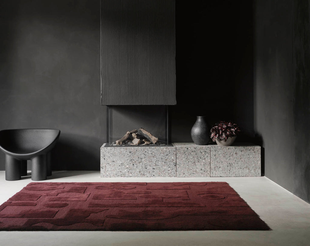 B&C Twinset Mural Burgundy 121100BC - TWI - 121100 - 200X140Rugtastic