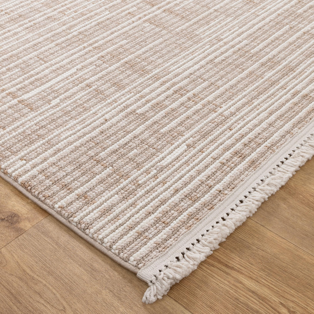Bella Beige Ivory Loop Lines Rug - B007BERN160B007Rugtastic