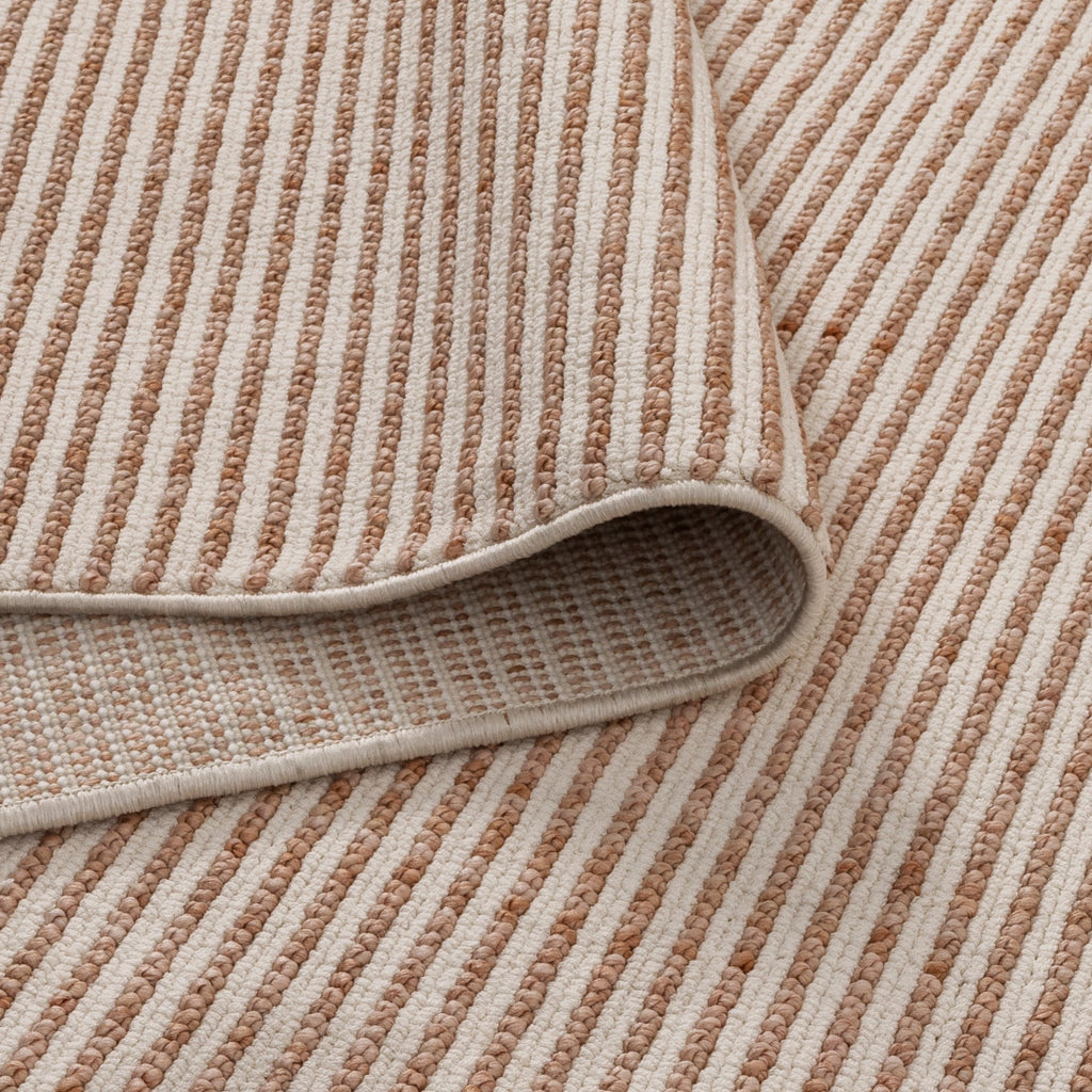 Bella Pink Ivory Loop Stripes Rug - B002BERN160B002Rugtastic