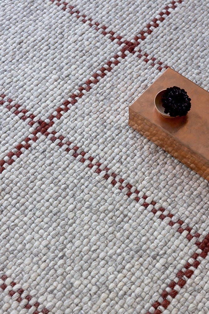 Brink & Campman Craft Matter Check Ash 049100 RugBC - CRAFT - 049100 - 200X140Rugtastic
