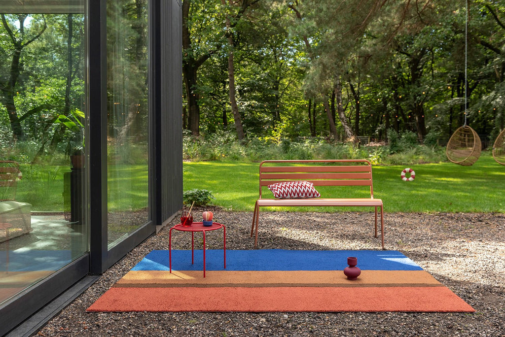 Brink & Campman Habitat Festival Stripe Blue 496518 Outdoor RugBC - HAB - 496518 - 200X140Rugtastic