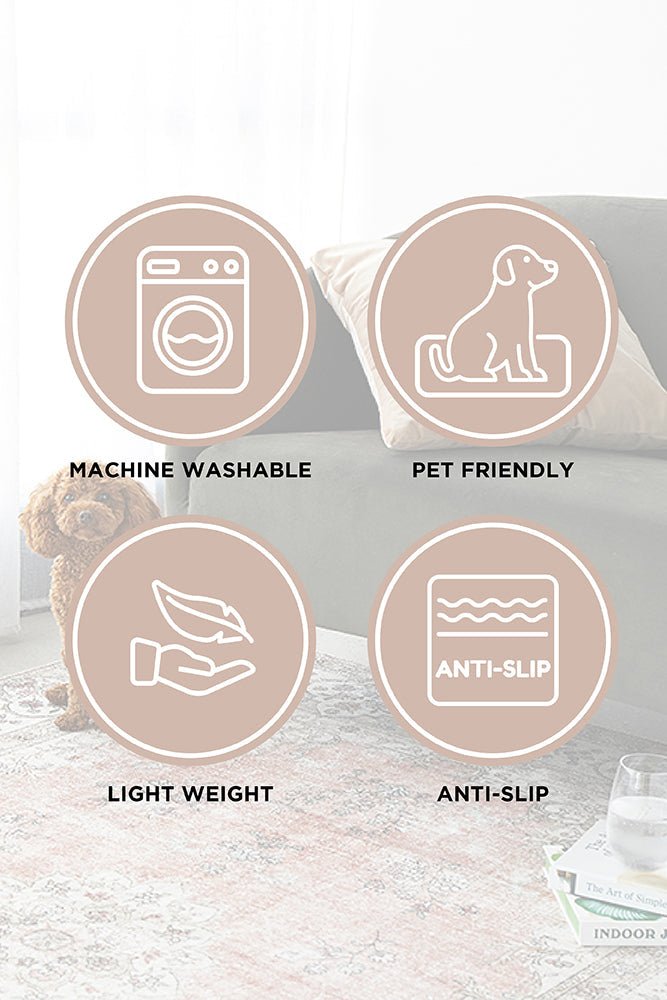 Bubble Natural Round - Machine Washable RugBUB - NATURAL - 100X100Rugtastic