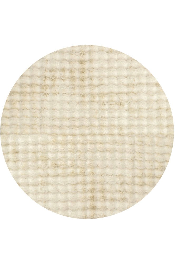 Bubble Natural Round - Machine Washable RugBUB - NATURAL - 100X100Rugtastic