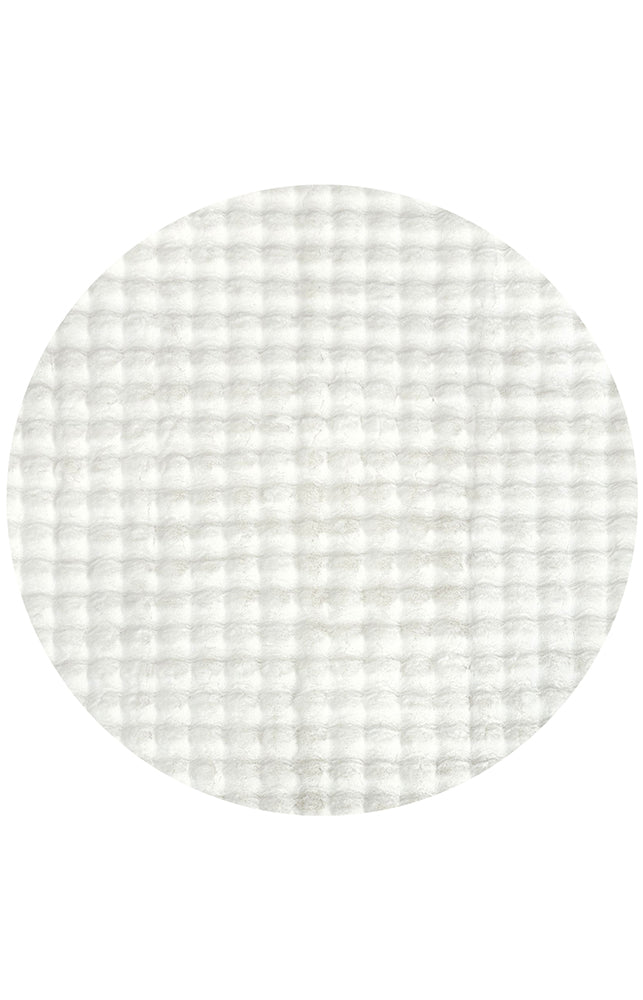 Bubble White Round - Machine Washable RugBUB - WHITE - 100X100Rugtastic