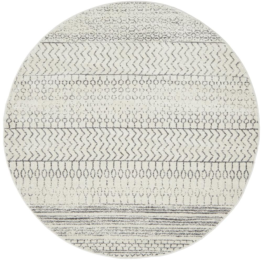 Chrome Harper Silver Round RugCRO - HPR - SIL - 150X150Rugtastic