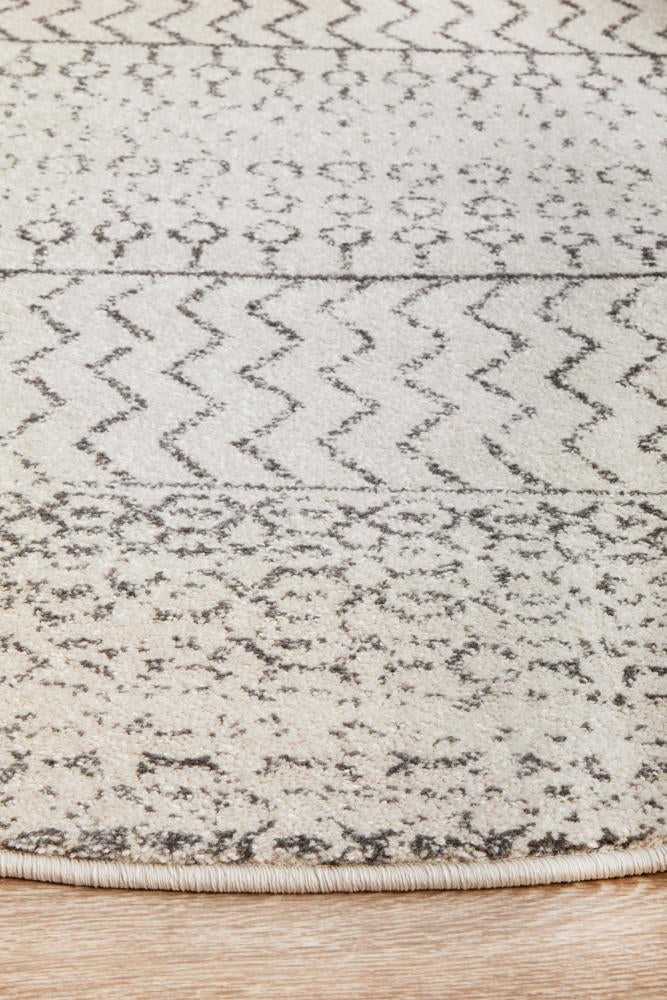Chrome Harper Silver Round RugCRO - HPR - SIL - 150X150Rugtastic