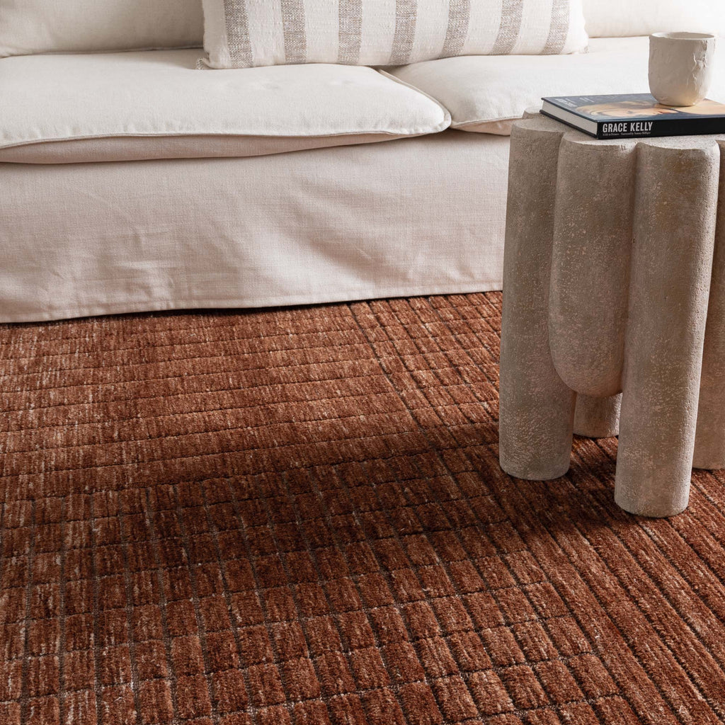Cole Terracotta Carved Rug - Cole01CANY16001Rugtastic