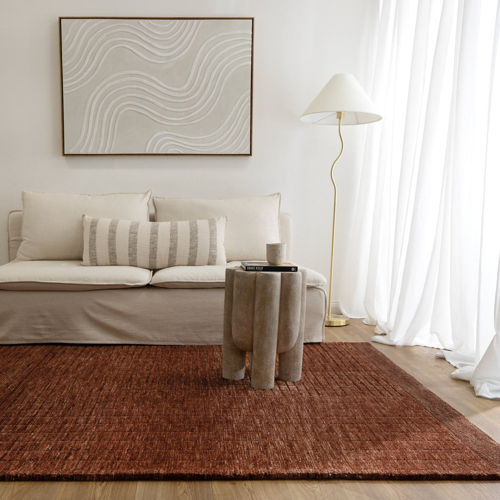 Cole Terracotta Carved Rug - Cole01CANY16001Rugtastic