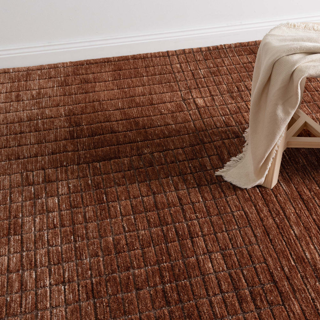 Cole Terracotta Carved Rug - Cole01CANY16001Rugtastic