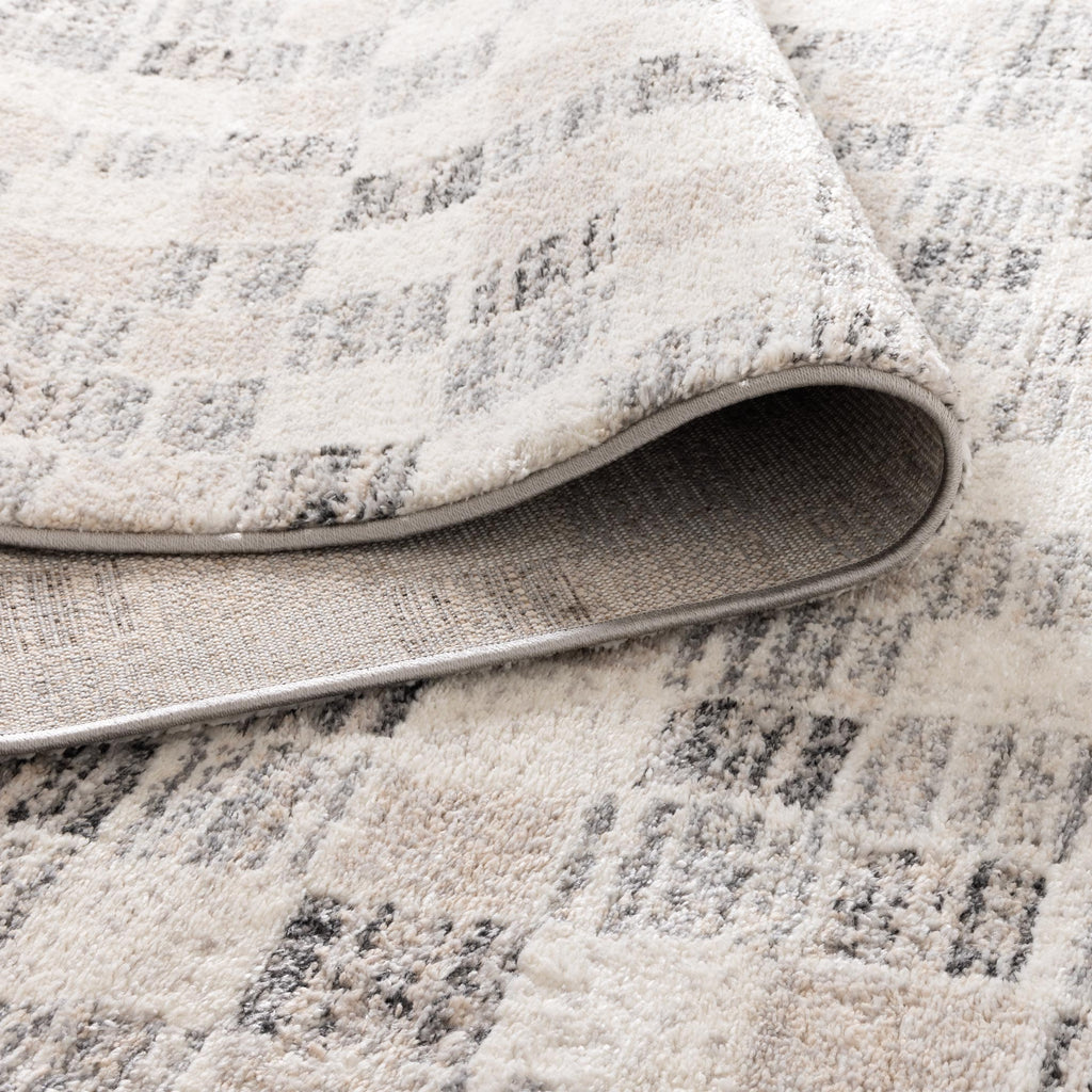 Dorset Grey Beige Checkered Rug - D004DORA160D004Rugtastic