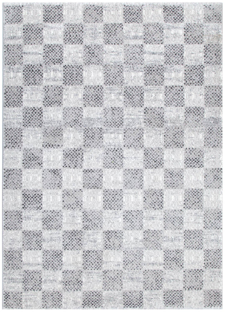 Dorset Grey Checkered Rug - D002DORA160D002Rugtastic