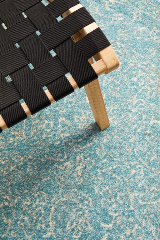 Evoke 258 Blue Round Modern RugEVO - 258 - BLUE - 150X150Rugtastic
