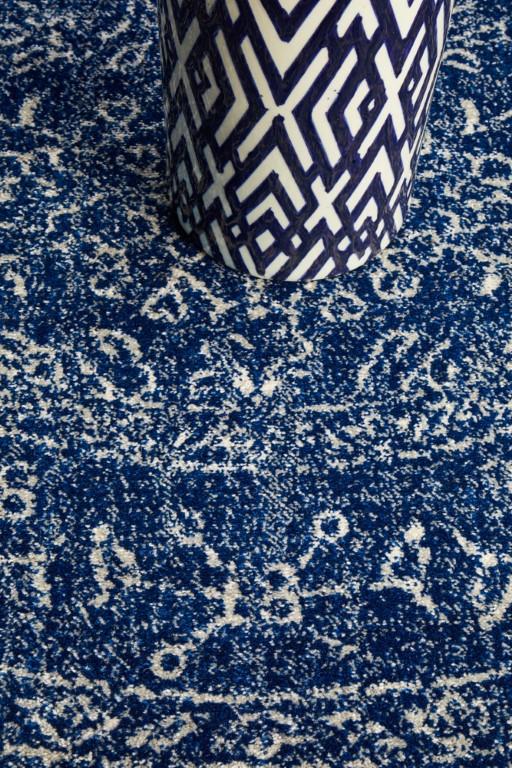 Evoke 258 Navy Blue Round Modern RugEVO - 258 - NAVY - 150X150Rugtastic