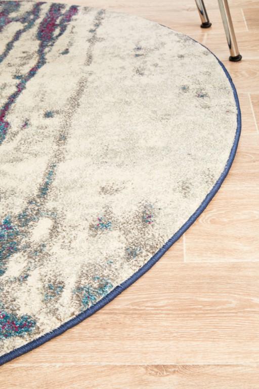 Evoke 259 Stone Pink Grey Round Modern RugEVO - 259 - STO - 150X150Rugtastic