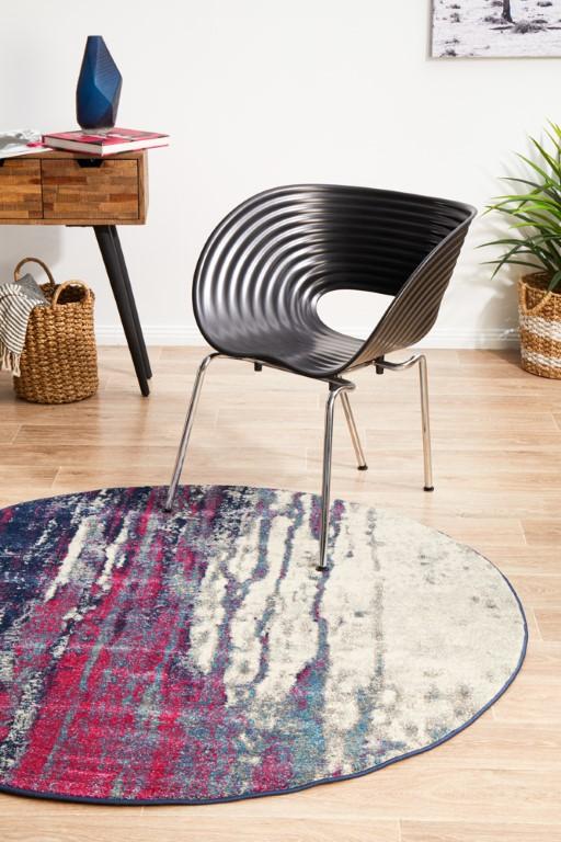 Evoke 259 Stone Pink Grey Round Modern RugEVO - 259 - STO - 150X150Rugtastic