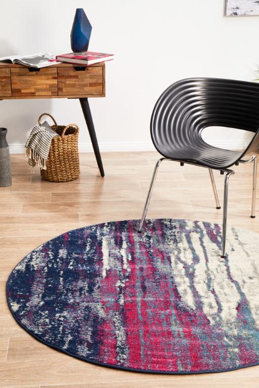 Evoke 259 Stone Pink Grey Round Modern RugEVO - 259 - STO - 150X150Rugtastic