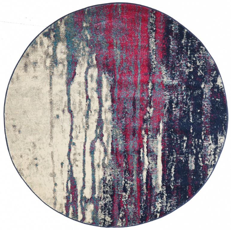 Evoke 259 Stone Pink Grey Round Modern RugEVO - 259 - STO - 150X150Rugtastic