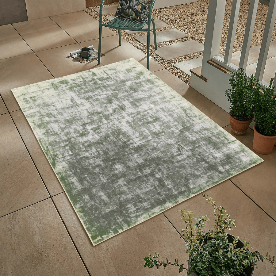 Fab Denau Green Distressed Machine Washable RugMWRDENUGR090150Rugtastic