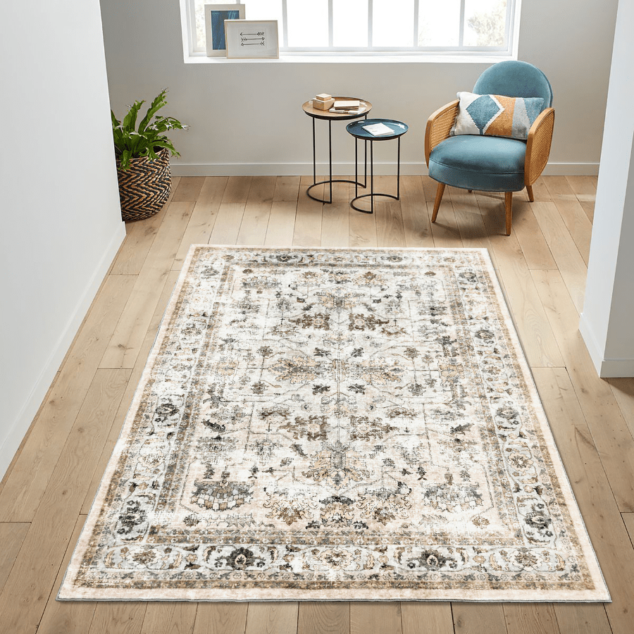 Fab Ersari Multicoloured Distressed Machine Washable RugMWRERSARI090150Rugtastic