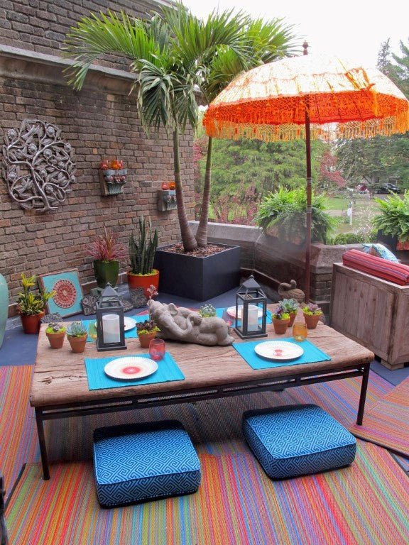Fab Plastic Picnic Beach Mat Indoor Outdoor Rug Cancun MulticolourPLRCANMUL120179Rugtastic