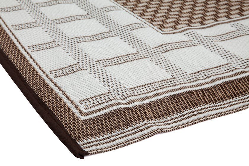 Fab Plastic Picnic Beach Mat Indoor Outdoor Rug Europa BrownPLREURBRW120179Rugtastic