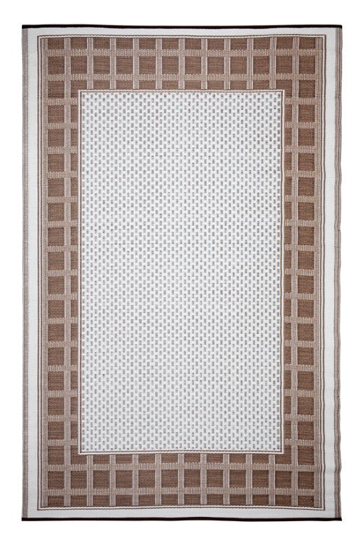 Fab Plastic Picnic Beach Mat Indoor Outdoor Rug Europa BrownPLREURBRW120179Rugtastic