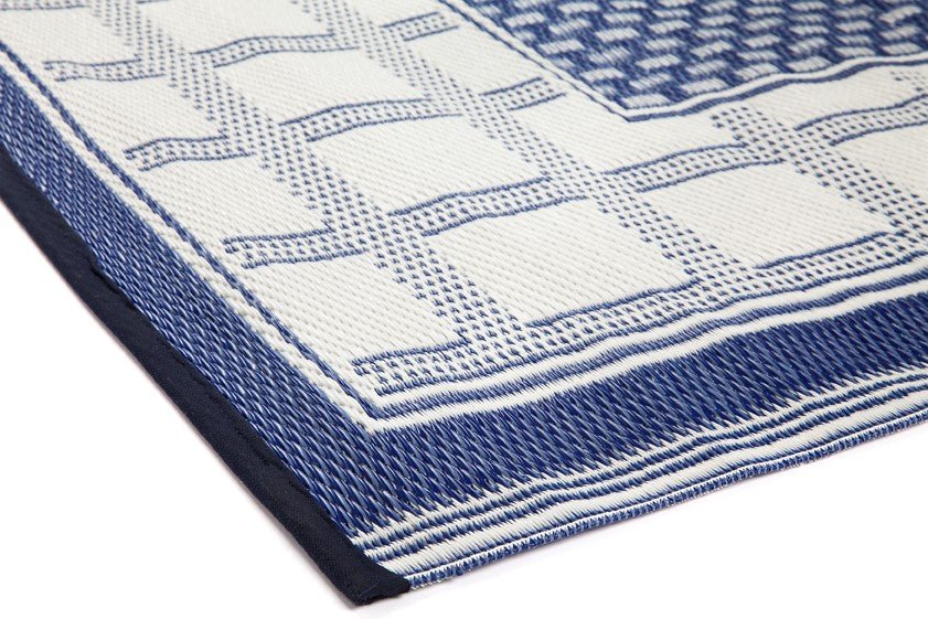 Fab Plastic Picnic Beach Mat Indoor Outdoor Rug Europa Midnight BluePLREURBLU120179Rugtastic