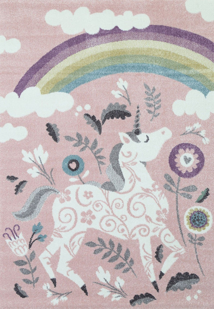 Happy Kids Unicorn Rug PinkHAPP1602238055Rugtastic