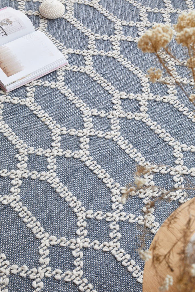 Hudson 805 Blue RugHUD - 805 - BLU - 225X155Rugtastic